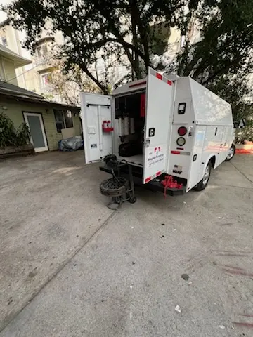 Magnet Plumbing service vehicle on-site for Slab Leak Repair in North Heights